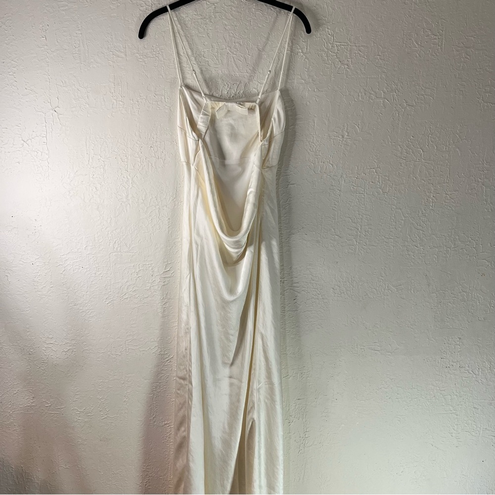 The A&F Julia Slip Cowl Back Bow Maxi Dress in Pearl White - Picture 8 of 15